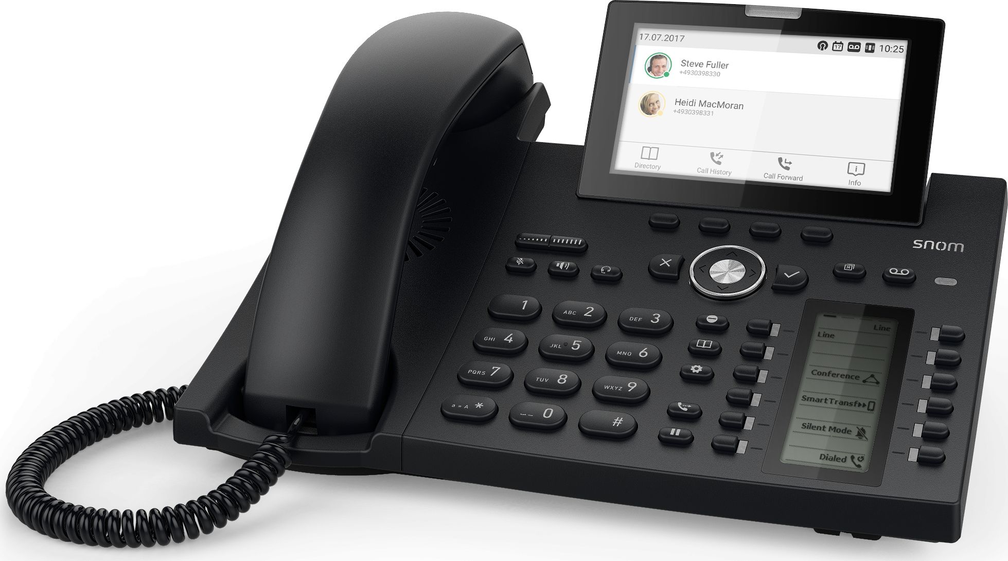 Telefon VoIP Snom D385, ekran me ngjyra, HD audio, i zi