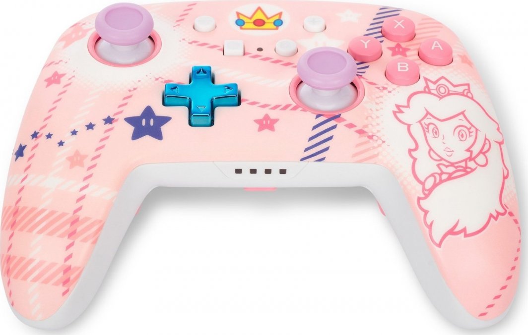 Kontroller PowerA  Enhanced Princess Peach Plaid, wireless, shumëngjyrësh