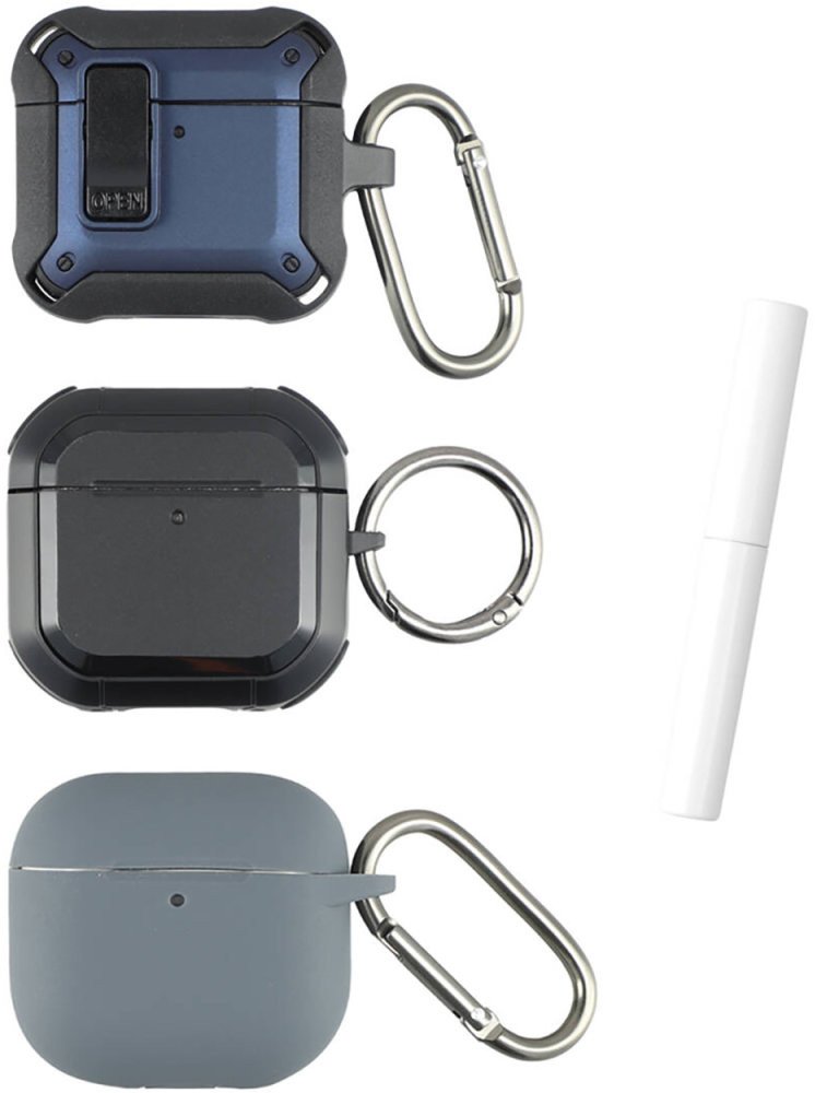 Këllëf mbrojtës 4smarts Case Set Alpha për Apple AirPods 4, set 3 copë, rezistent ndaj goditjeve