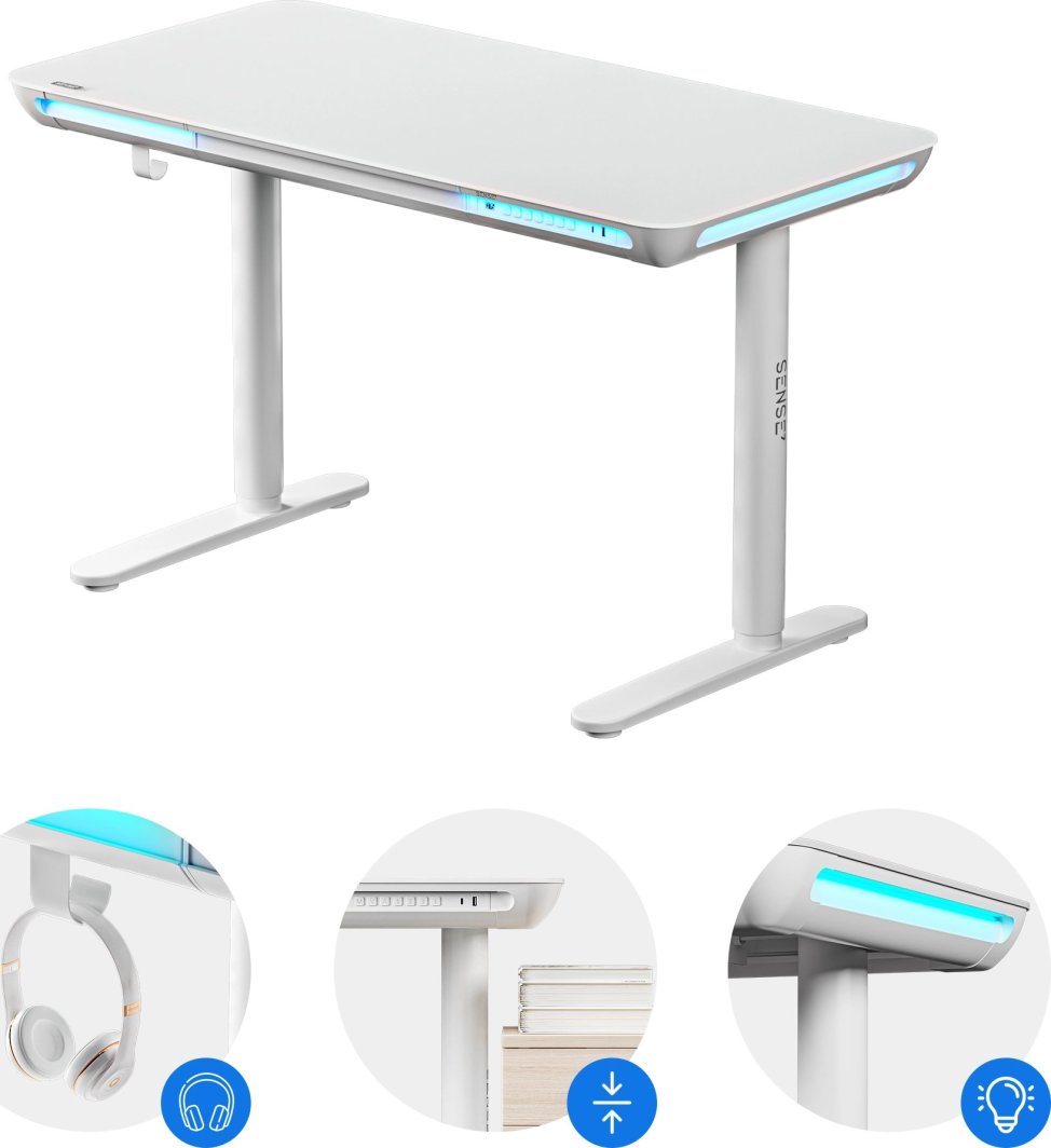 Tavolinë SENSE7 NOMO, 120 cm x 60 cm, e bardhë