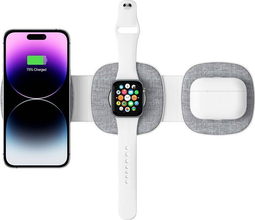 Karikues wireless Tech-Protect QI15W-A32 3in1, MagSafe, gri