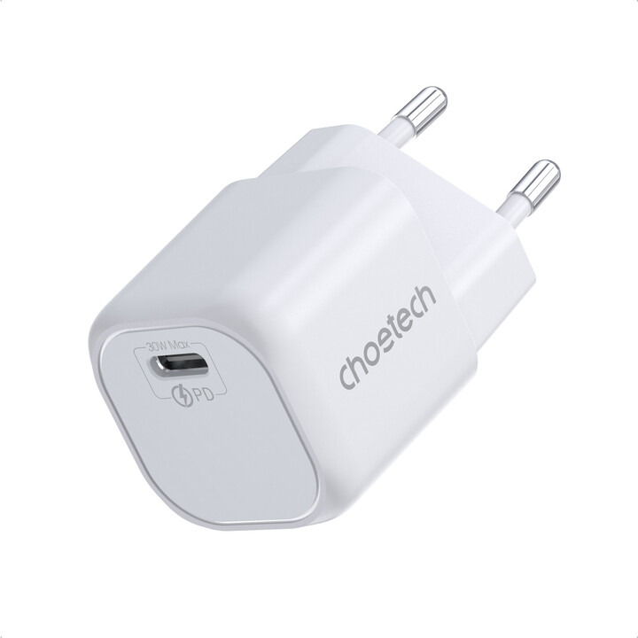 Karikues Choetech PD5007 GaN, USB-C, PD, 30W, i bardhë