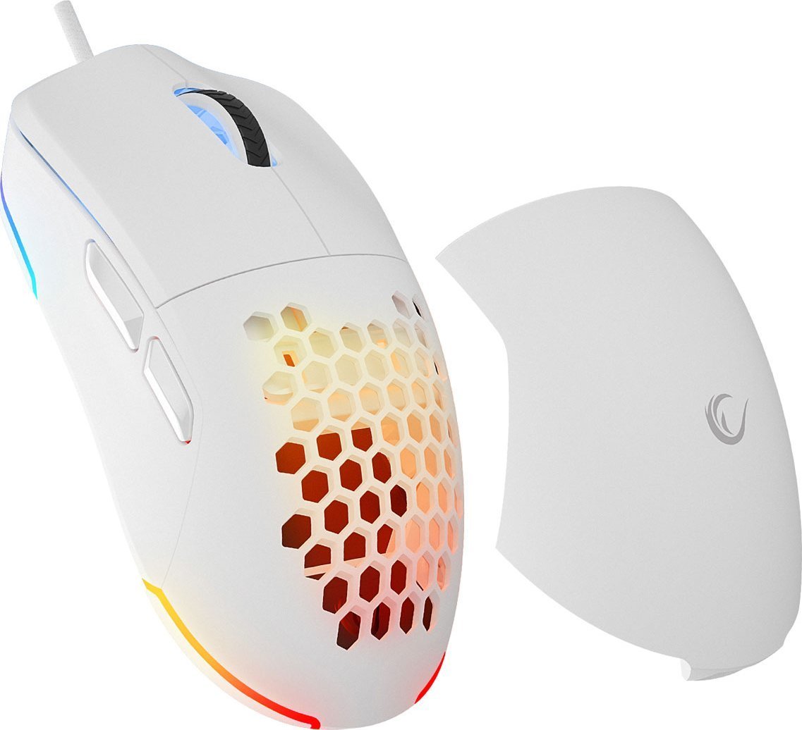 Maus gaming Rampage BLINK, 12800 DPI, me kabllo USB, i bardhë
