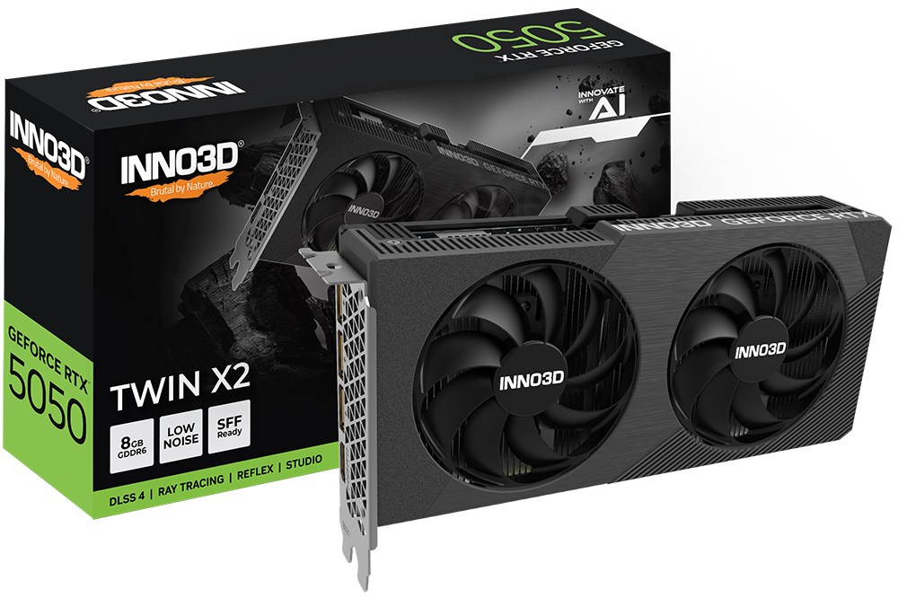 Kartelë grafike INNO3D GeForce RTX 5050 TWIN X2 NVIDIA, 8GB, GDDR6