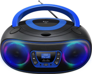 Radio CD portative Denver TDB-212BU, DAB+, Bluetooth, e zezë blu