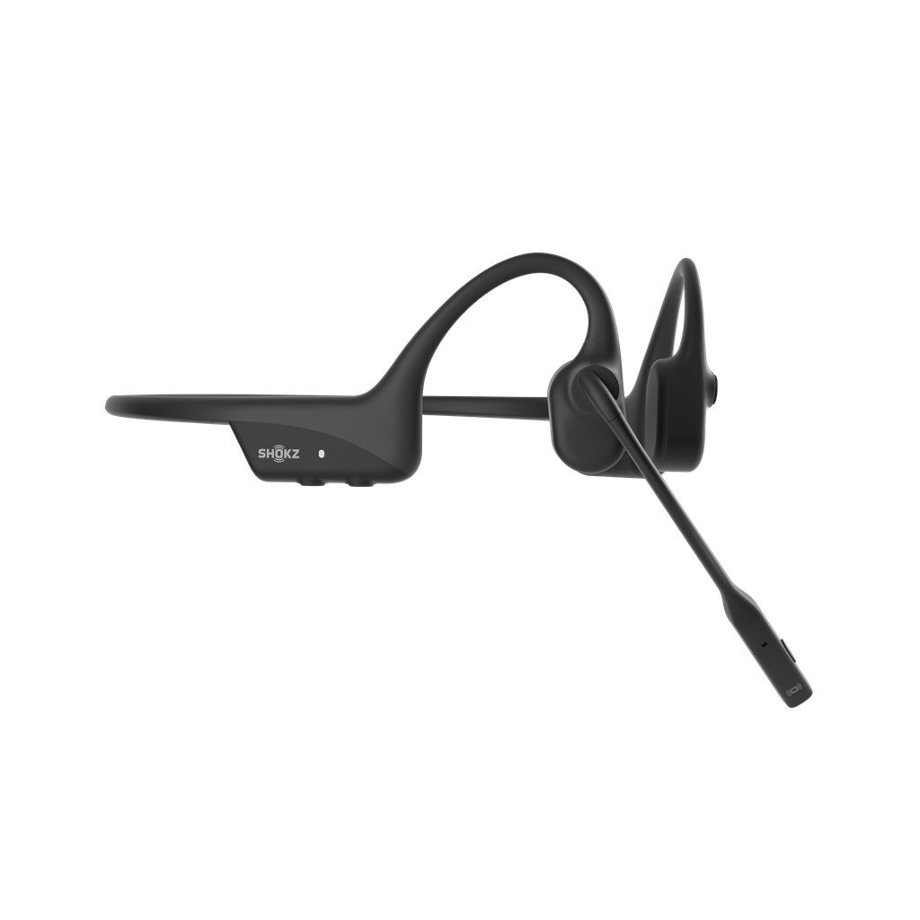 Kufje Bluetooth Shokz OpenComm 2 UC 2025, bone conduction, me mikrofon, gri