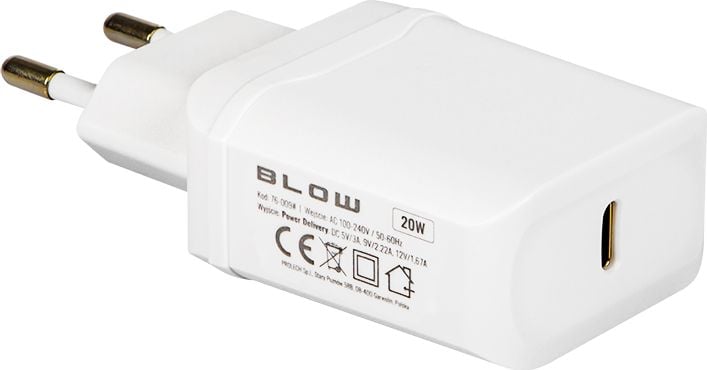 Adapter rryme USB BLOW 76-009, 1 portë USB, i bardhë