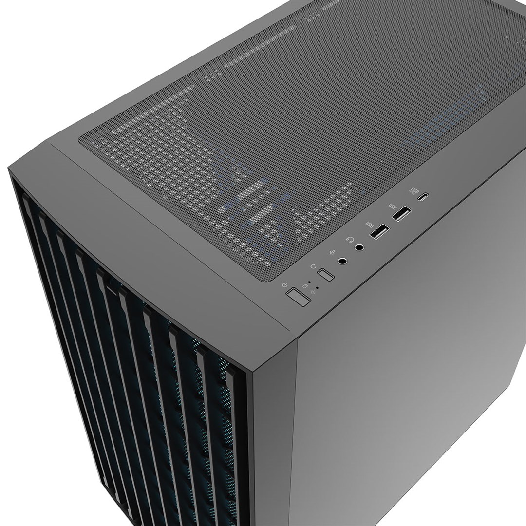 Kuti kompjuteri Modecom Breeze ARGB Flow, midi tower, xham i temperuar, e zezë