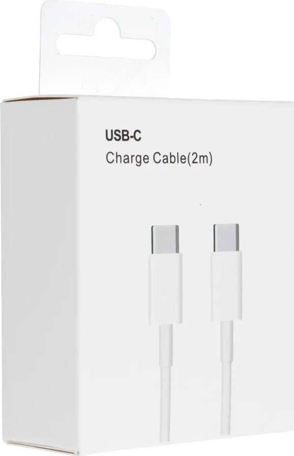 Kabllo USB Type C në Type C HD26, PD 30W, 2m, e bardhë