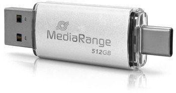 USB flash MediaRange Combo Stick, 512GB, USB A, argjendtë