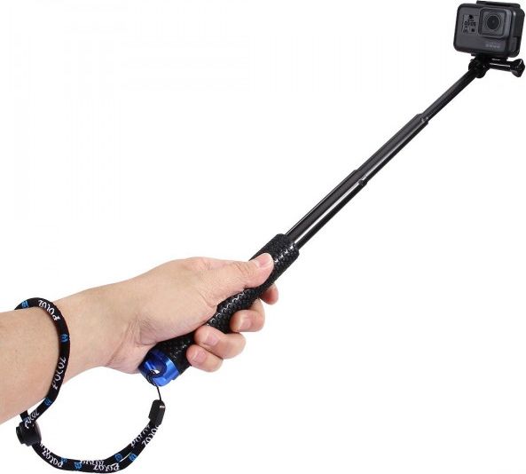 Shkop selfie Puluz PZ150, për kamera sportive, i zi