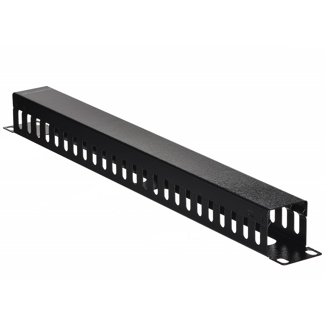Organizues kabllosh rack Lanberg AK-1201-B, 1U, për kabinete 19", i zi