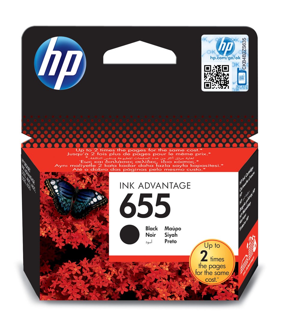 Ngjyrë printeri HP 655 Advantage, 550 faqe, e zezë