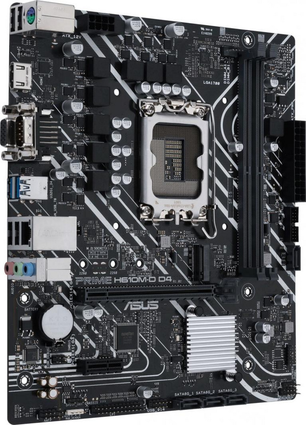 Pllakë amë Asus PRIME H610M-D D4, PCIe 4.0, DDR4, e zezë