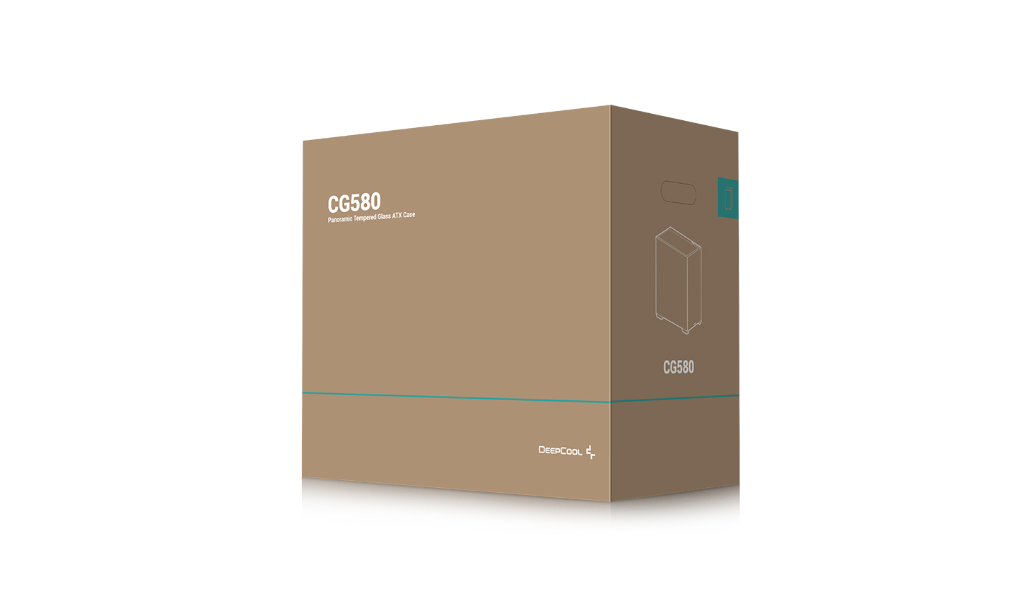 Kasë kompjuteri Deepcool CG580, ATX, xham i temperuar, e zezë