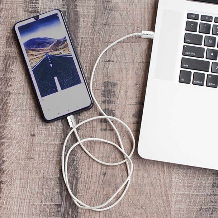 Kabllo USB Qoltec 52360 USB C në USB C, 1.5 m, USB 2.0, e bardhë