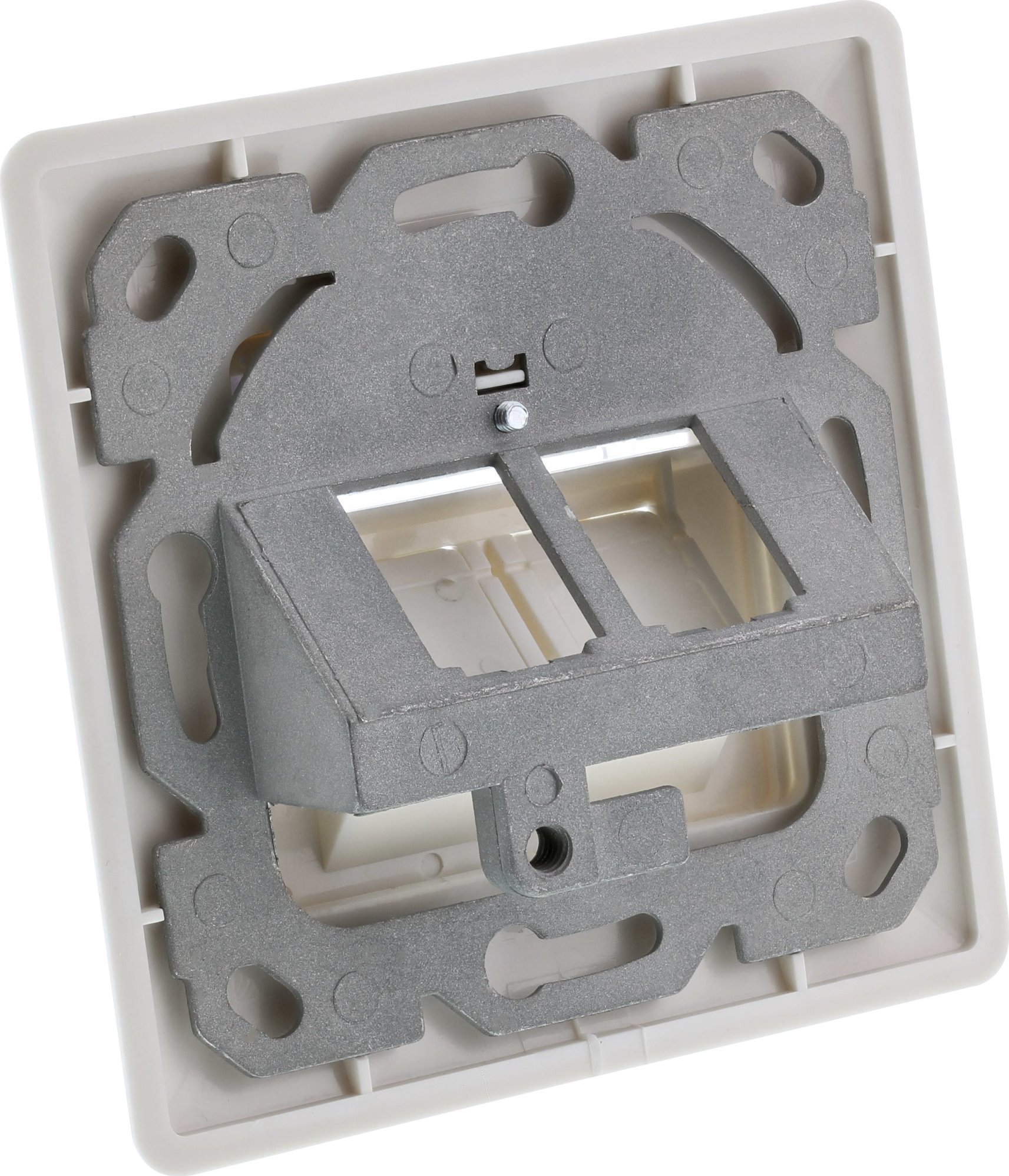 Prizë rrjeti InLine 76201R, RJ 45 x 2, me kapak, e bardhë