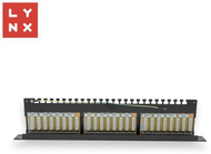 Patch panel LYNX 19", 24 porta, STP Cat6a, i zi
