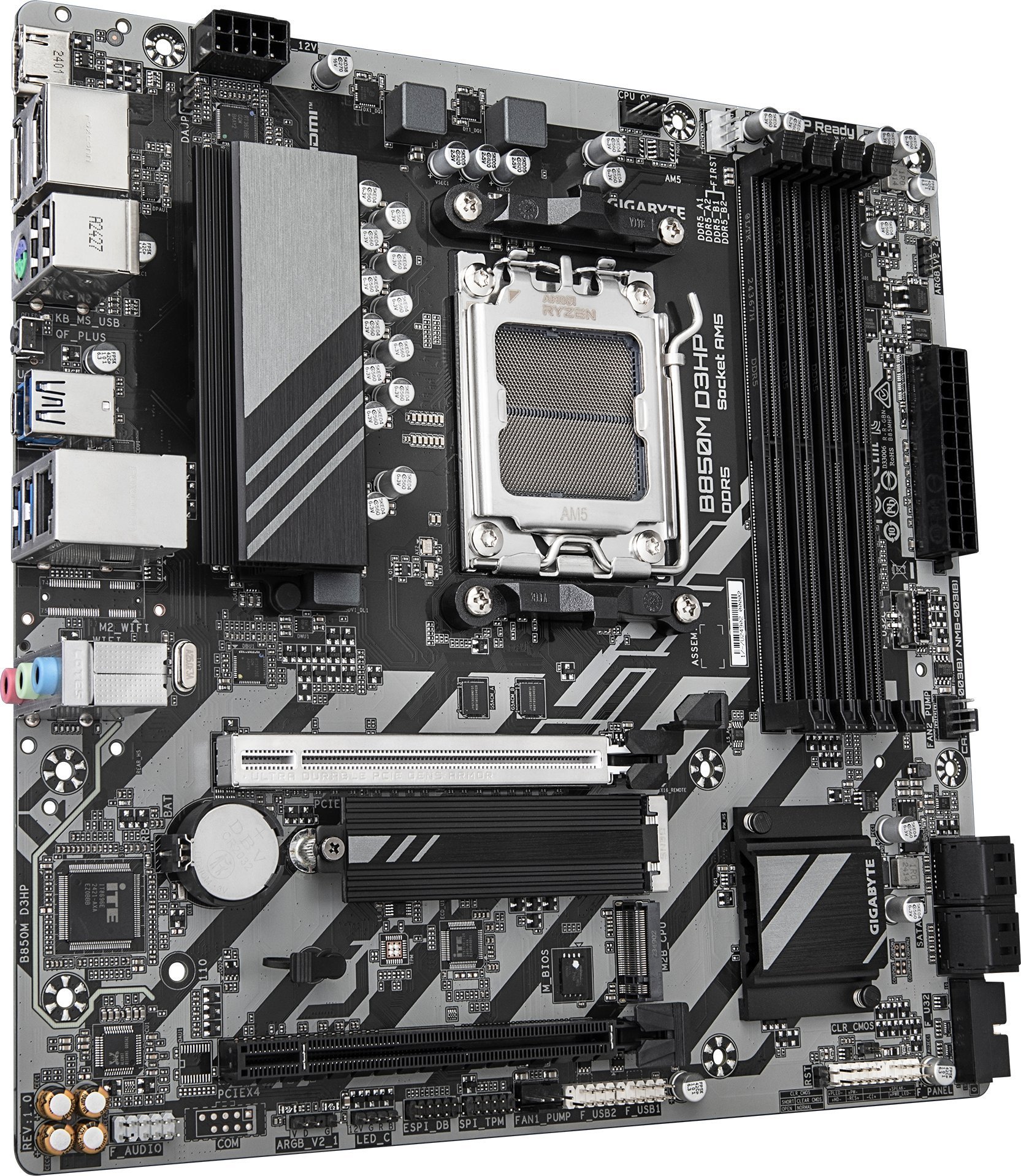 Motherboard GIGABYTE B850M D3HP, AMD Ryzen 9000, DDR5 8200MHz, Micro ATX 3