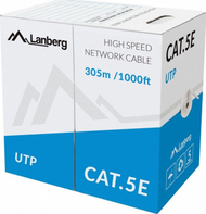 Kabllo rrjeti Lanberg UTP Solid CCA, 305m, 100Mb/s, e gjelbër