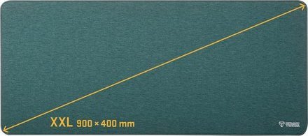 Mousepad për maus dhe tastierë YENKEE YPM 9040GN Office, madhësi XXL, i zi