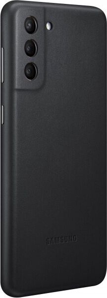 Këllëf telefoni Samsung Galaxy S21 Plus, lëkurë origjinale, soft touch, i zi