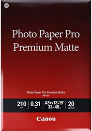Letër fotografike Canon Photo Paper Matte Pro Premium, A3+, matte, e bardhë