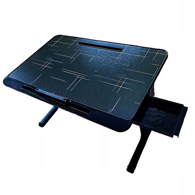 Tavolinë laptopi Matrix, e rregullueshme, 4 porta USB, ventilator, e zezë