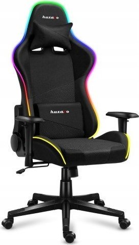 Karrige gaming Huzaro Force 6.2 Mesh, RGB LED, lëkurë eco PU, e zezë