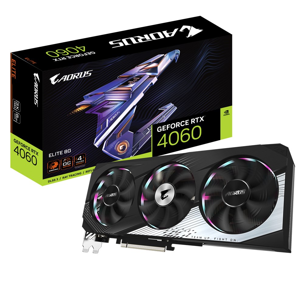 Kartelë grafike Gigabyte Aorus GeForce RTX 4060 Elite 8GB GDDR6