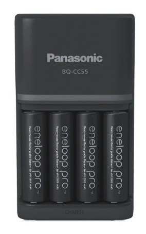 Karikues baterish Panasonic Eneloop Pro K-KJ55HCD40E, SMARTPLUS, 4x AA Ni-MH, i zi