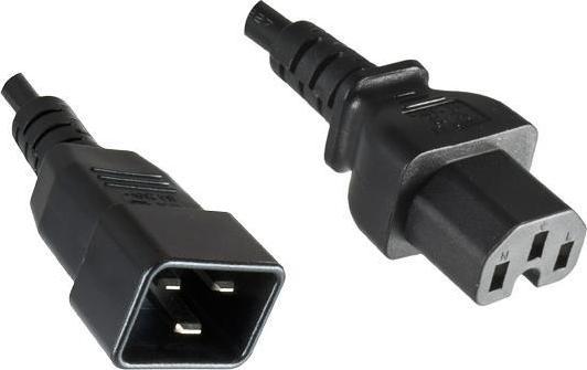 Kabllo rryme MicroConnect PE152018, C20 në C15, 1.8m, e zezë