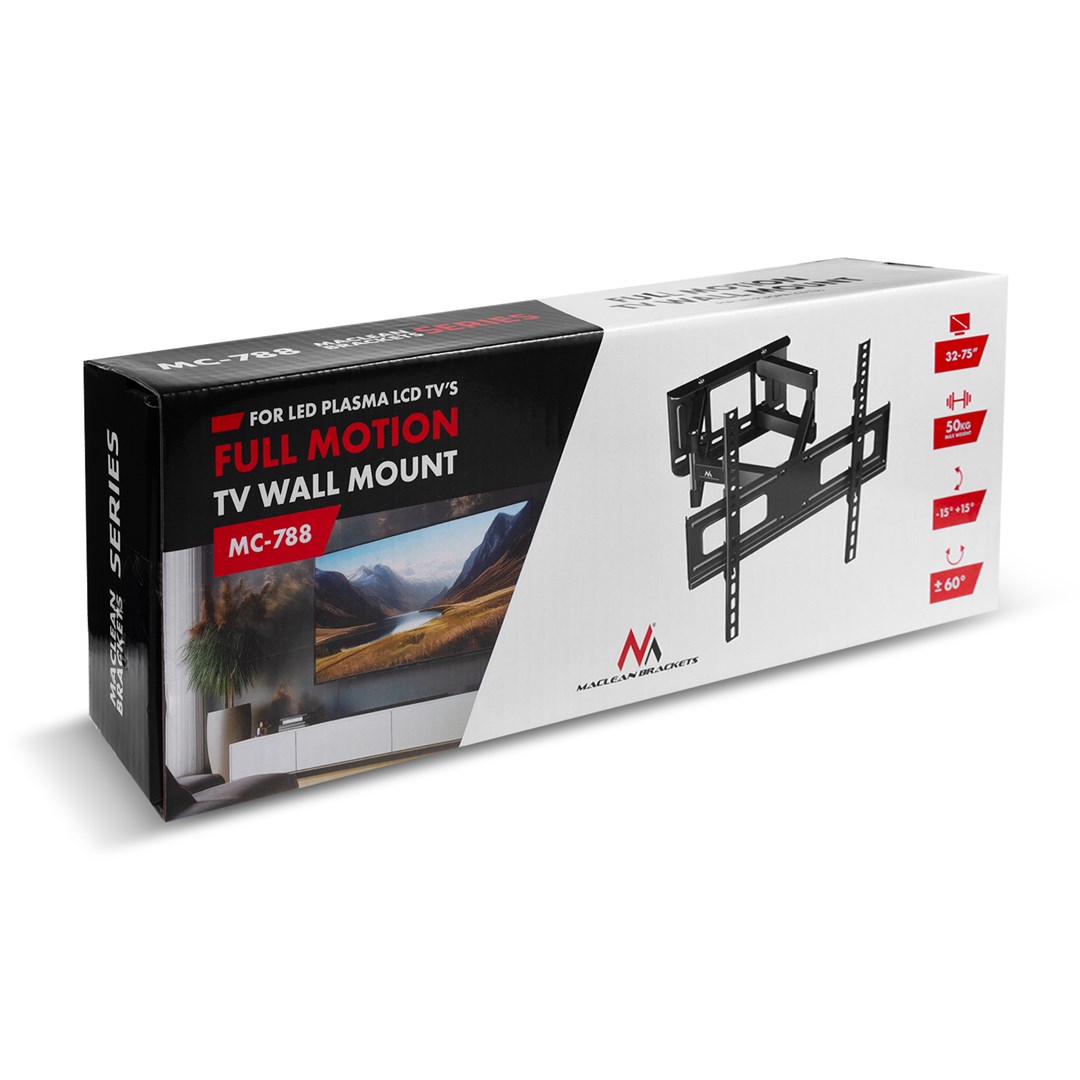 Mbajtëse për TV Maclean Mount, 32-85", 60kg, e zezë