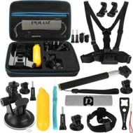 Сет аксесоари за спортска камера Puluz PKT11, 20 парчиња, црн