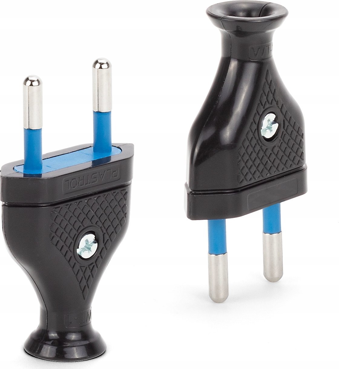 Prizë e drejtë e sheshtë WT-1, 2P, 2.5A 250V, IP20, e zezë