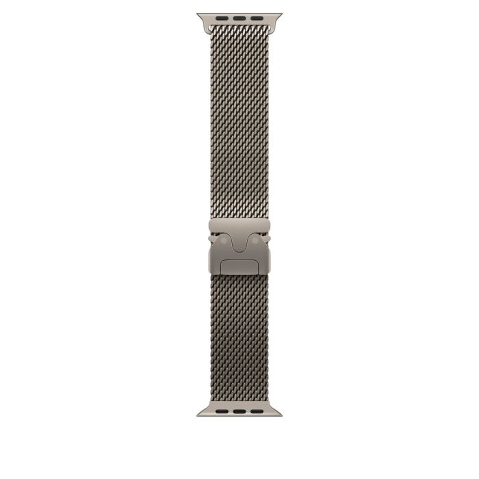 Apple Watch 49mm Loop, Natural Titanium Milanese Loop, Large