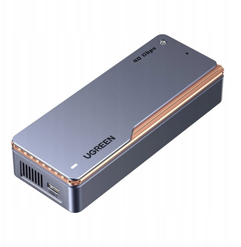 Kuti eksterne për SSD M.2 NVMe UGREEN, 40Gbps, me ventilator ftohës, gri