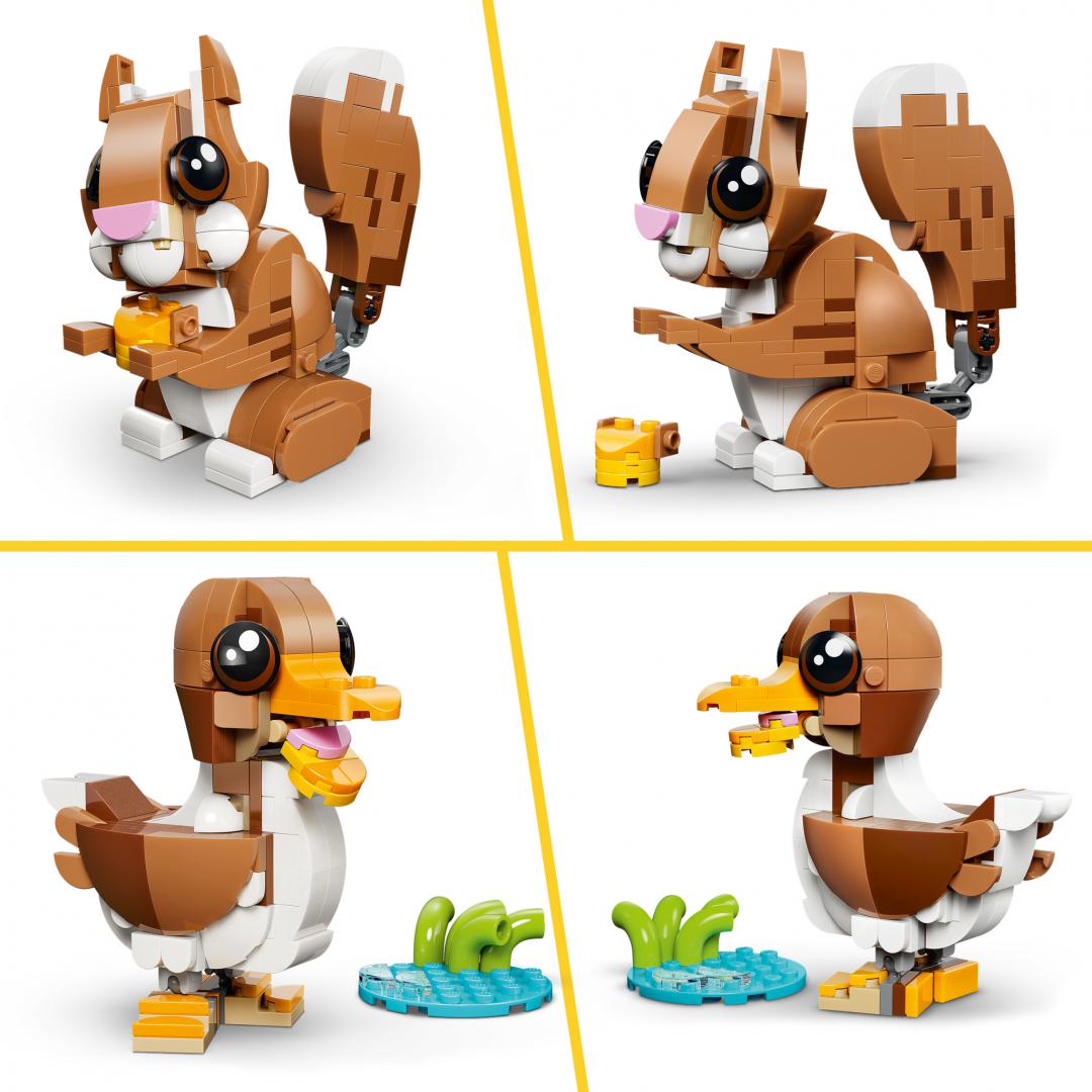 Set lodrash LEGO Cute Animals Playful Puppy 31382, qenush ndërtues, shumëngjyrësh