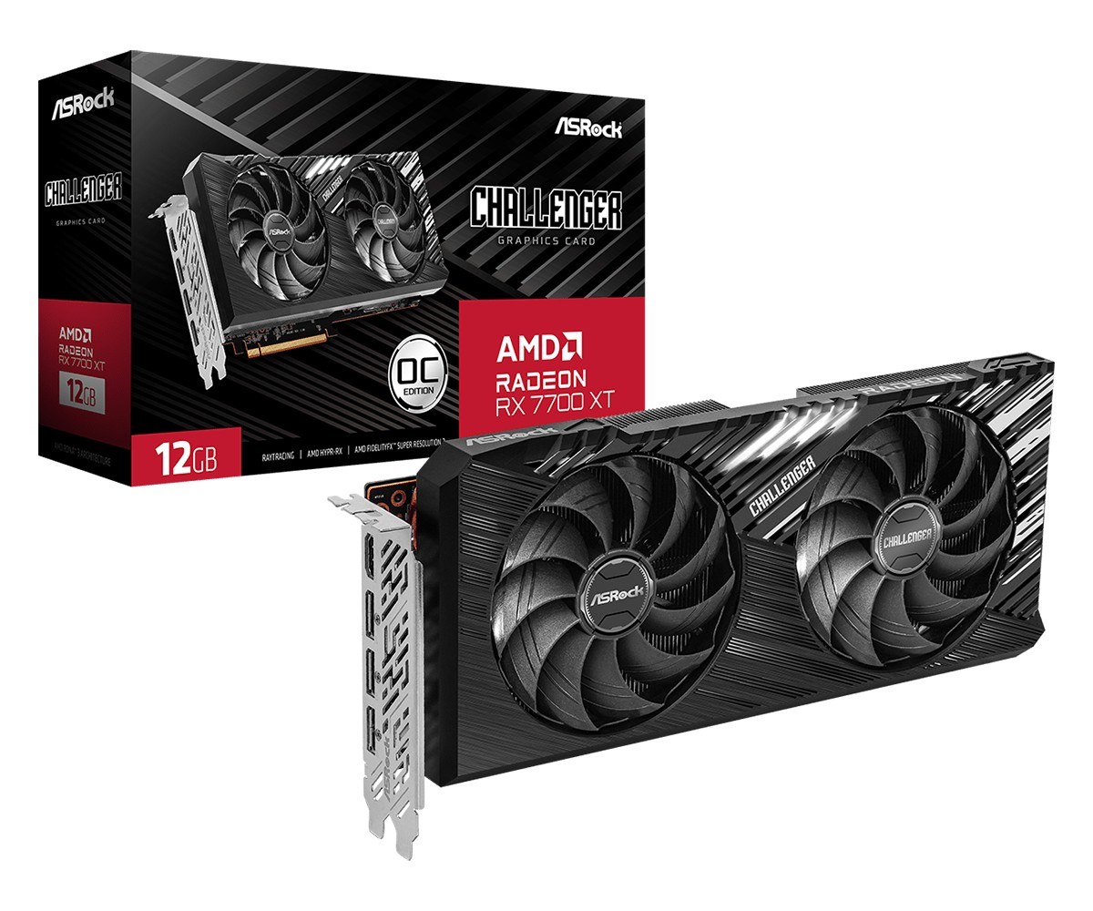 Графичка картичка ASRock AMD Radeon RX 7700 XT, OC, 12 GB GDDR6