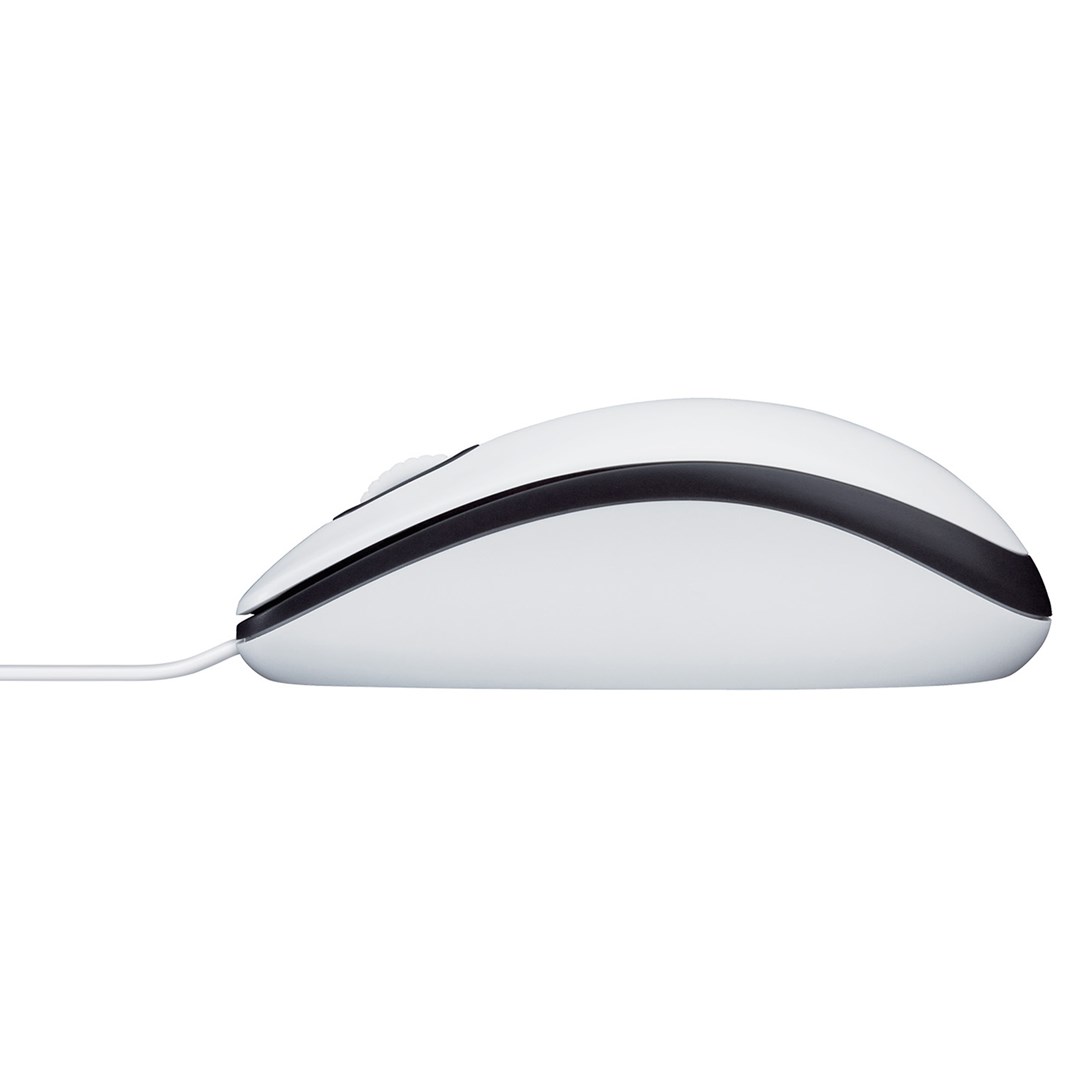 Maus Logitech M100, optik 1000 DPI, me kabllo USB, i bardhë
