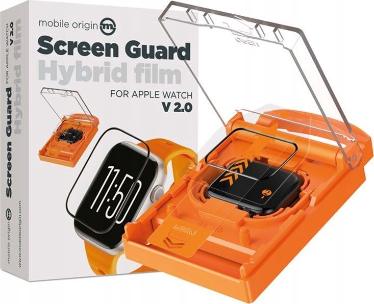 Mbrojtës ekrani Mobile Origin Hybrid Film, për Apple Watch Ultra 1/2 49mm, bordurë e zezë