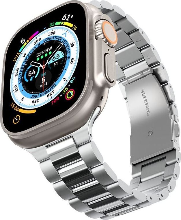 Rrip çeliku Spigen Modern Fit 316L, për Apple Watch 49mm 45mm 44mm 42mm, argjendtë