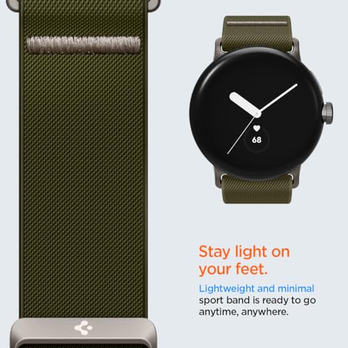 Rrip ore Spigen Lite Fit për Google Pixel Watch 41mm, nylon Solo Loop, khaki