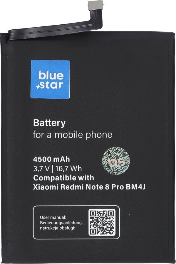 Bateri telefoni Blue Star për Xiaomi Redmi Note 8 Pro BM4J, 4500mAh, Li Ion