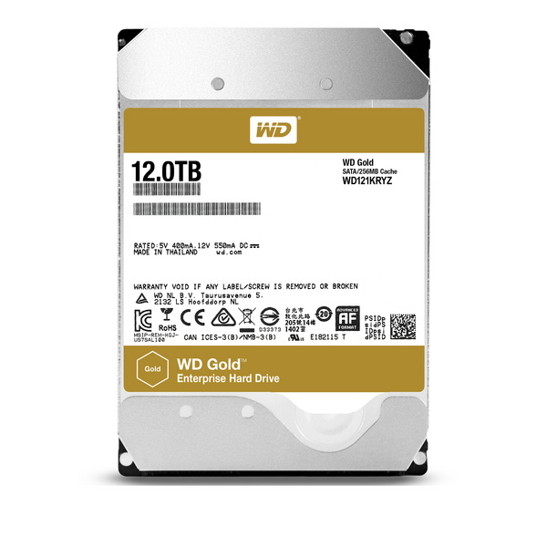 Hard disk i brendshëm Western Digital Gold, 3.5", 12TB, Serial ATA III