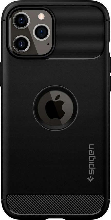 Mbrojtëse Spigen Rugged Armour për iPhone 12/12 Pro 6.1, e zezë mat