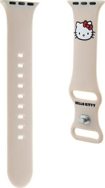 Rrip ore Apple Watch Hello Kitty, silikon, 38/40/41mm, bezhë