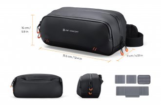 Çantë shpine KF Concept KF13.227 Sling Bag, 5L, rezistente ndaj ujit, e zezë