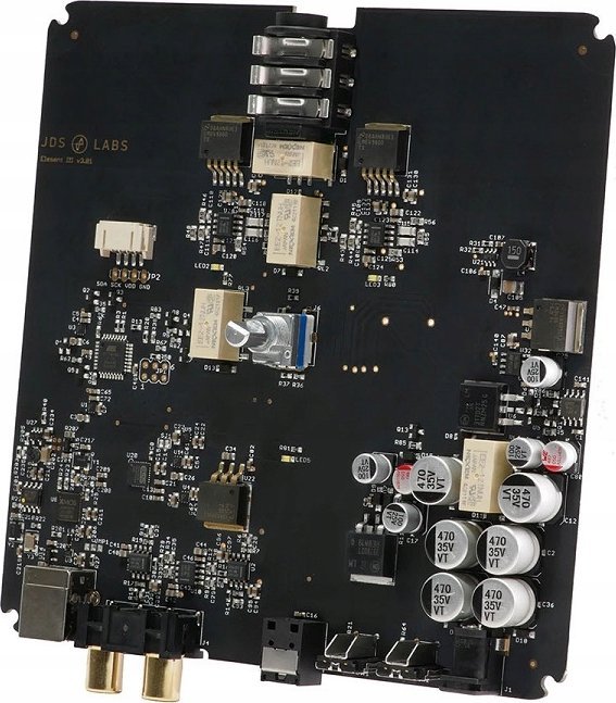 Amplifikator kufjesh JDS Labs Element III MKII Boosted Power, DAC i integruar, unazë Copper Ring, i zi