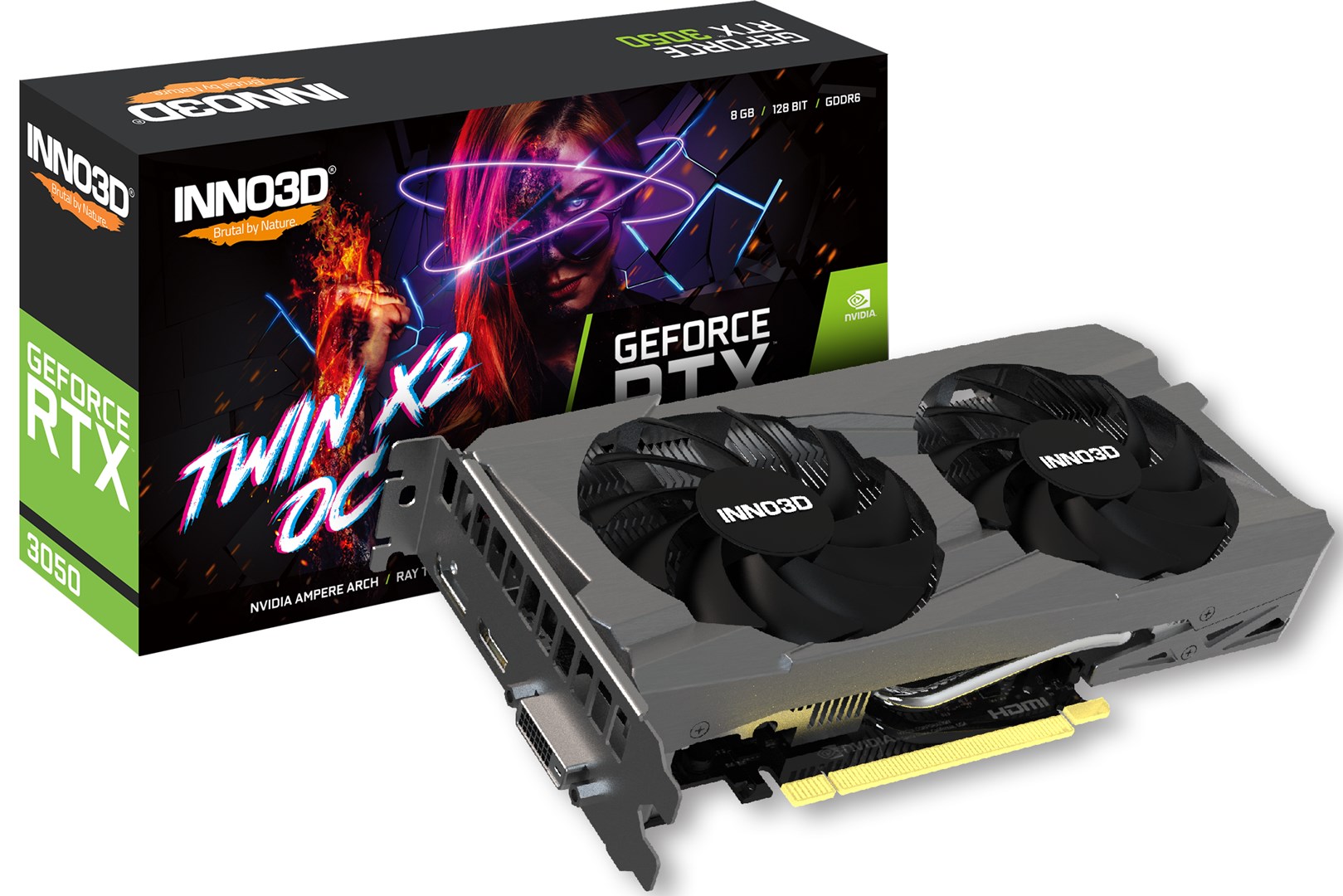 Kartë grafike Inno3D NVIDIA GeForce RTX 3050, OC, 8 GB GDDR6